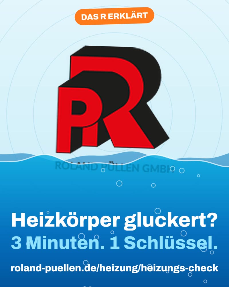 Heizkörper gluckert? 3 Minuten. 1 Schlüssel.